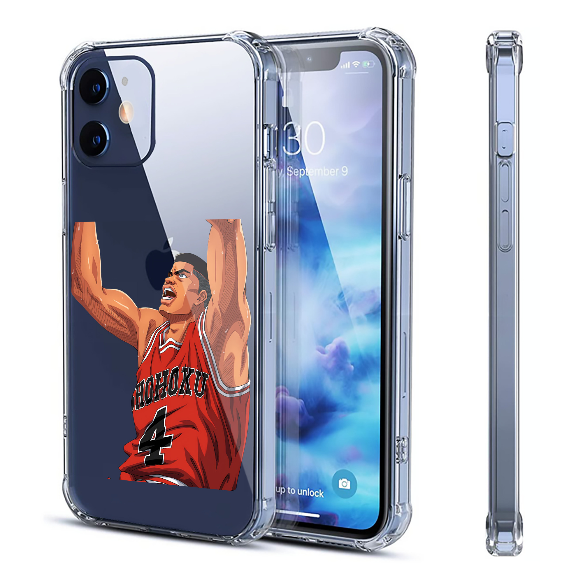 （画像用） SLAM DUNK／スラムダンク 【iPhone 12シリーズ対応】透明スマホケース（クリアソフトケース）